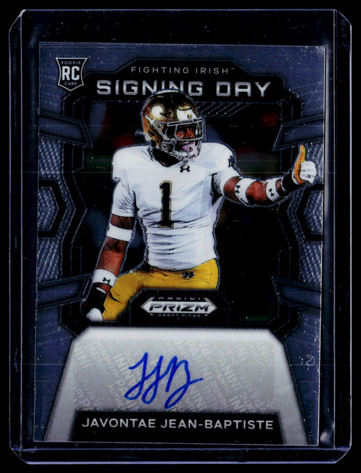 2024 Panini Prizm Draft Picks Signing Day Javontae Jean-Baptiste Autograph RC #SD-JJB - front