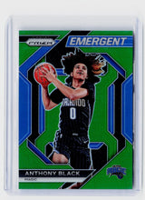 2023-24 Panini Prizm Emergent Green Prizm Anthony Black #3 Rookie Card - front