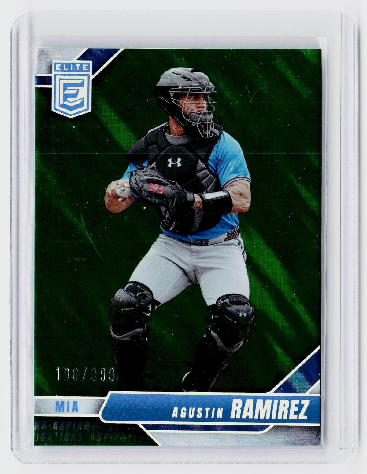 2026 Panini Donruss Elite Baseball Agustin Ramirez #37 /399 Miami Marlins RC - front
