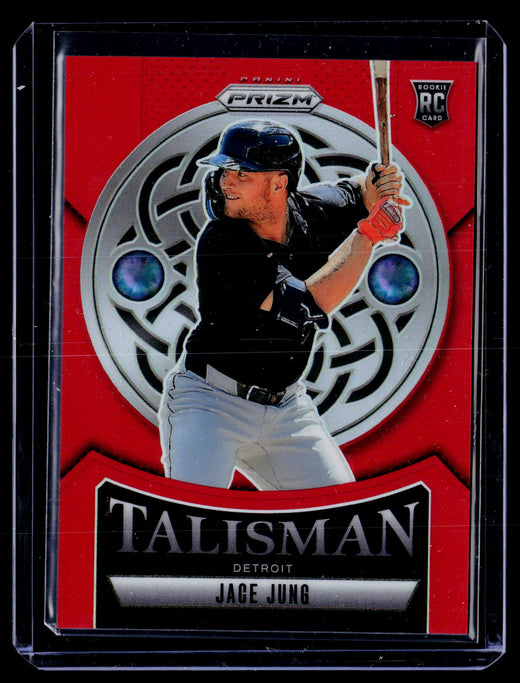 2025 Panini Prizm Baseball Talisman Jace Jung Red Prizm #7 Rookie /199 - front