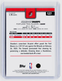 2024-25 Topps Basketball Flagship Shaedon Sharpe #127 - back