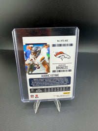 2024 Panini Contenders Rookie Ticket Swatch Audric Estime Denver Broncos RTS-AEE - back