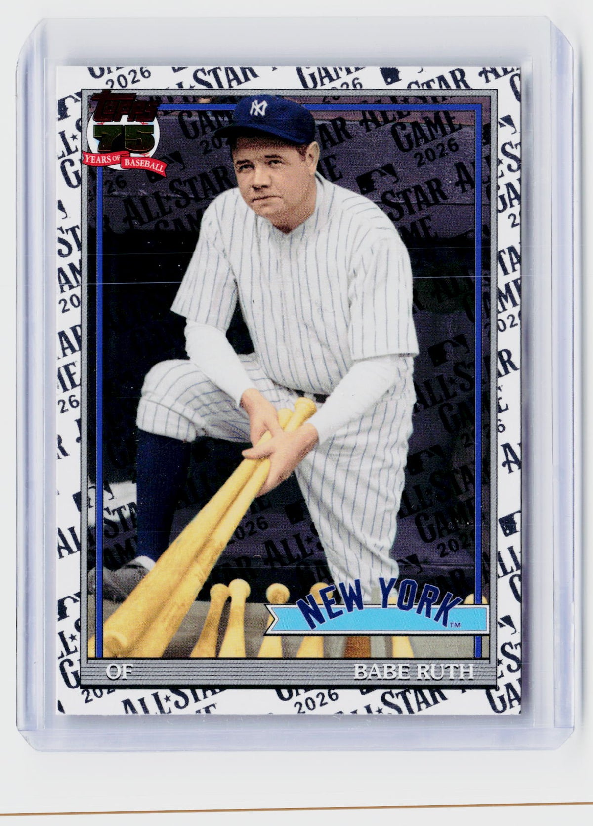 2026 Topps 75 Years of Baseball Babe Ruth New York Yankees - front