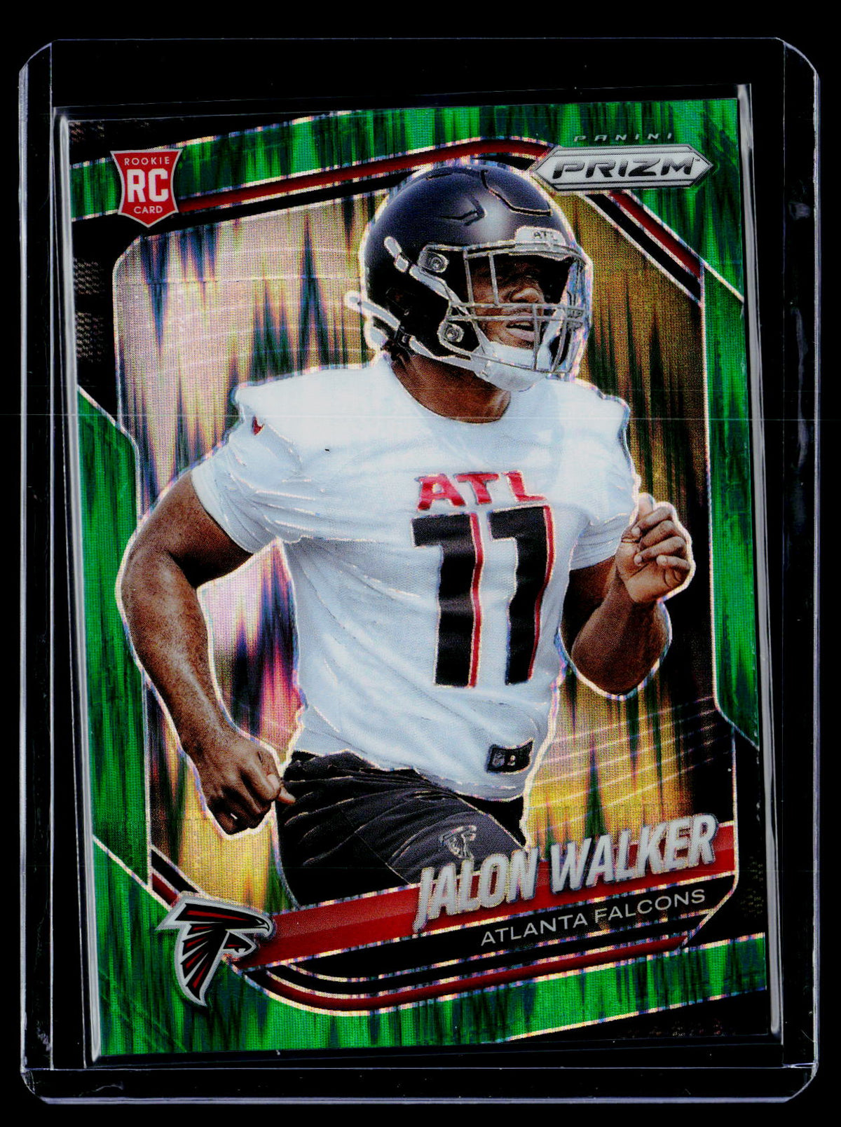 2025 Panini Prizm Football Jalon Walker Green Wave Prizm Rookie #398 - front