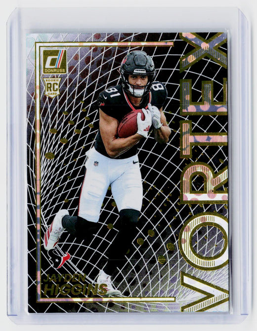 2025 Panini Donruss Vortex Rookie Jayden Higgins #15 Houston Texans - front