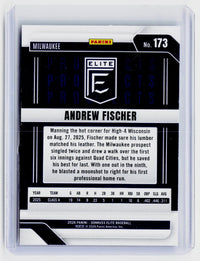 2026 Panini Donruss Elite Baseball Prospects Andrew Fischer #173 Milwaukee Brewers - back