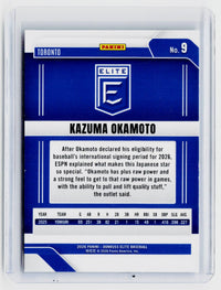 2026 Panini Donruss Elite Baseball Kazuma Okamoto Rookie Card #9 - back