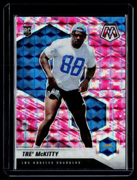 2021 Panini Mosaic Football Tre' McKitty RC #386 Los Angeles Chargers - front