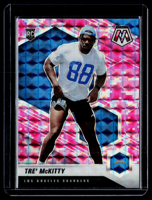 2021 Panini Mosaic Football Tre' McKitty RC #386 Los Angeles Chargers - front