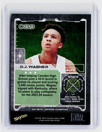 2023 SkyBox Metal Universe Champions D.J. Wagner #89 - back