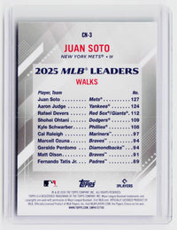 2026 Topps 2025 MLB Leaders CN-3 Juan Soto New York Mets - back