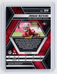 2025 Panini Mosaic Football Jordan Watkins Rookie #359 San Francisco 49ers - back