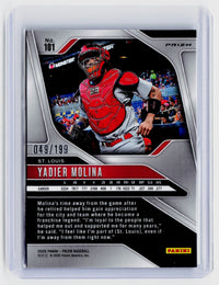 2025 Panini Prizm Baseball Yadier Molina #101 Blue Prizm /199 - back