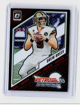 2023 Panini Donruss Optic Retro Series Drew Brees #10 New Orleans Saints - front