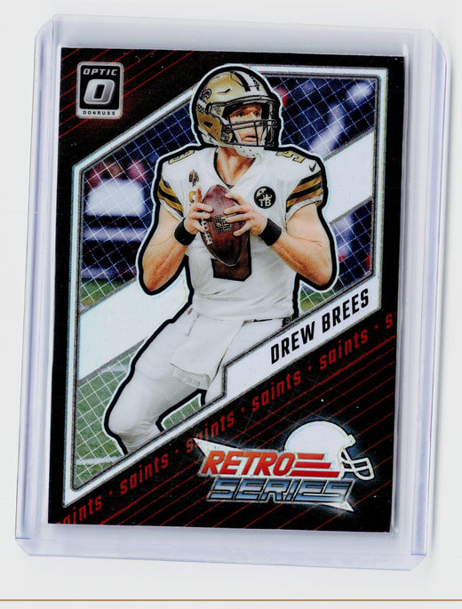 2023 Panini Donruss Optic Retro Series Drew Brees #10 New Orleans Saints - front