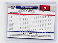 2026 Topps Chrome Kyle Schwarber #123 RayWave Refractor Philadelphia Phillies - back