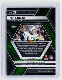 2025 Panini Mosaic Football Joe Namath Genesis #39 New York Jets - back
