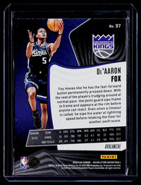 2023-24 Panini Revolution De'Aaron Fox #97 Sacramento Kings - back