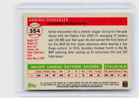 2025 Topps Chrome Platinum Anniversary Adrian Gonzalez #354 Geometric Refractor Autograph San Diego Padres - back