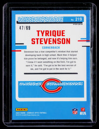 2023 Panini Donruss Optic Tyrique Stevenson Rated Rookie #219 Bears 47/69 - back