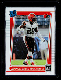 2021 Panini Donruss Optic Rated Rookie Jeremiah Owusu-Koramoah #274 - front