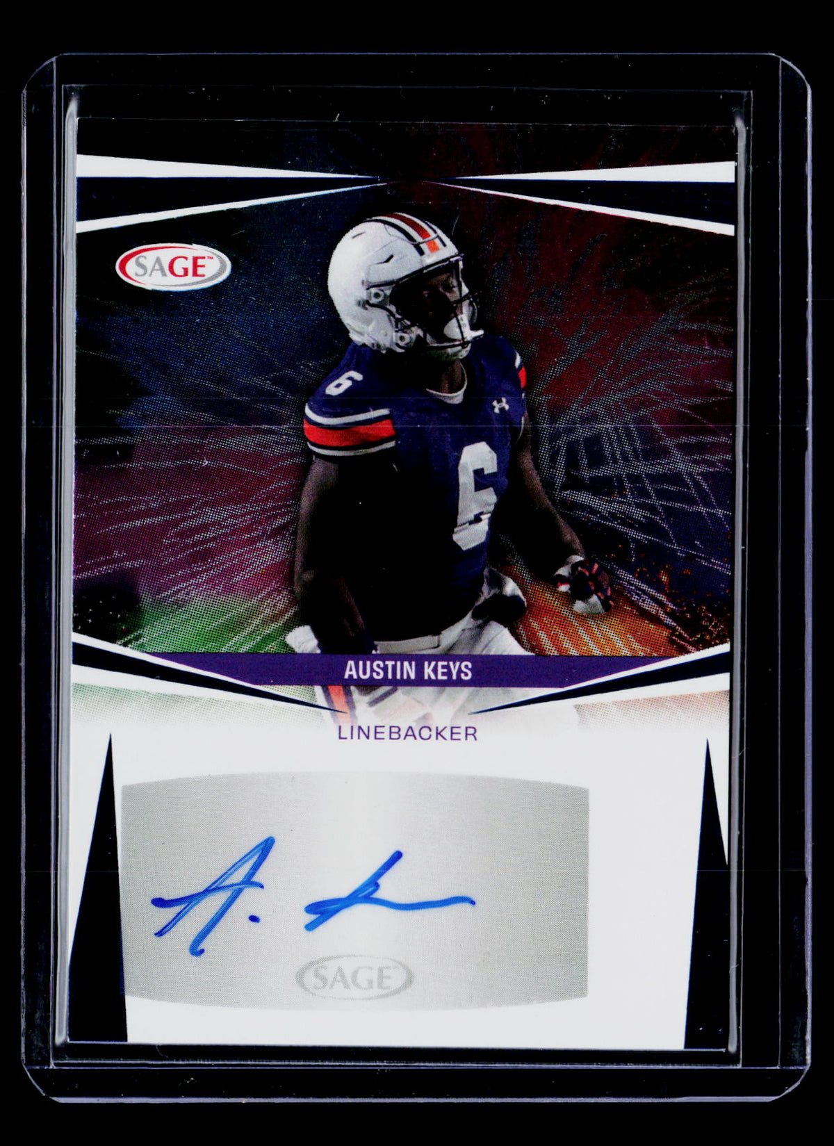 2025 SAGE Collectibles Autograph Austin Keys Auburn #A-AK - front
