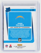 2021 Panini Donruss Optic Josh Palmer Rated Rookie Blue Hyper #229 - back