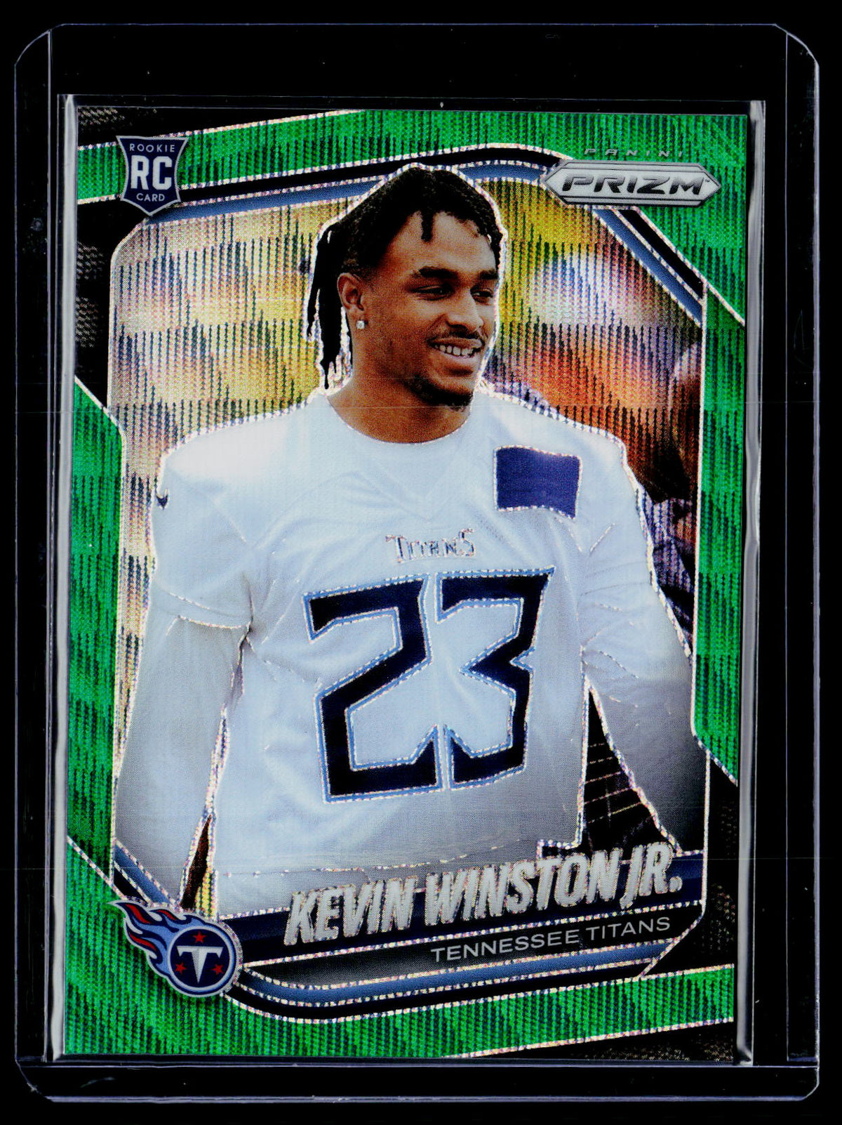 2025 Panini Prizm Football Kevin Winston Jr. #340 Green Wave Rookie Titans - front
