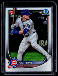 2025 Topps Bowman Chrome Matt Shaw RC #46 Chicago Cubs - front