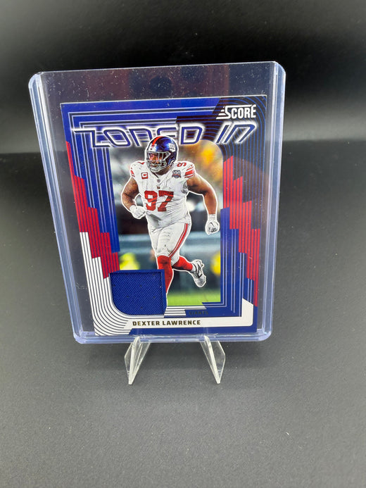 2025 Panini Score Zoned In Memorabilia Dexter Lawrence ZON-DLE New York Giants - front