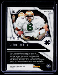 2025 Panini Prizm Draft Picks Jerome Bettis Prizms Red Finite #185 /125 - back