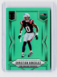 2025 Panini Donruss Elite Football Christian Gonzalez Aspirations #48 /999 Patriots - front