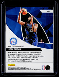 2023-24 Panini Mosaic Basketball Elevate Joel Embiid #4 - back