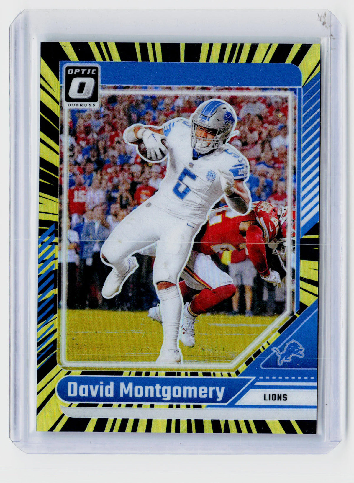2024 Panini Donruss Optic Football David Montgomery Green Holo #65 /75 - front