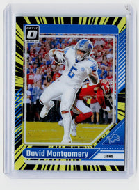 2024 Panini Donruss Optic Football David Montgomery Green Holo #65 /75 - front