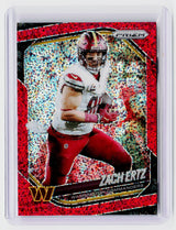 2025 Panini Prizm Football Zach Ertz Red Ice Prizm #64 Washington Commanders - front