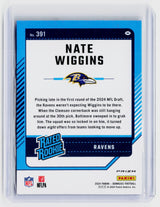 2024 Panini Donruss Optic Nate Wiggins Rated Rookie Blue Hyper #391 - back