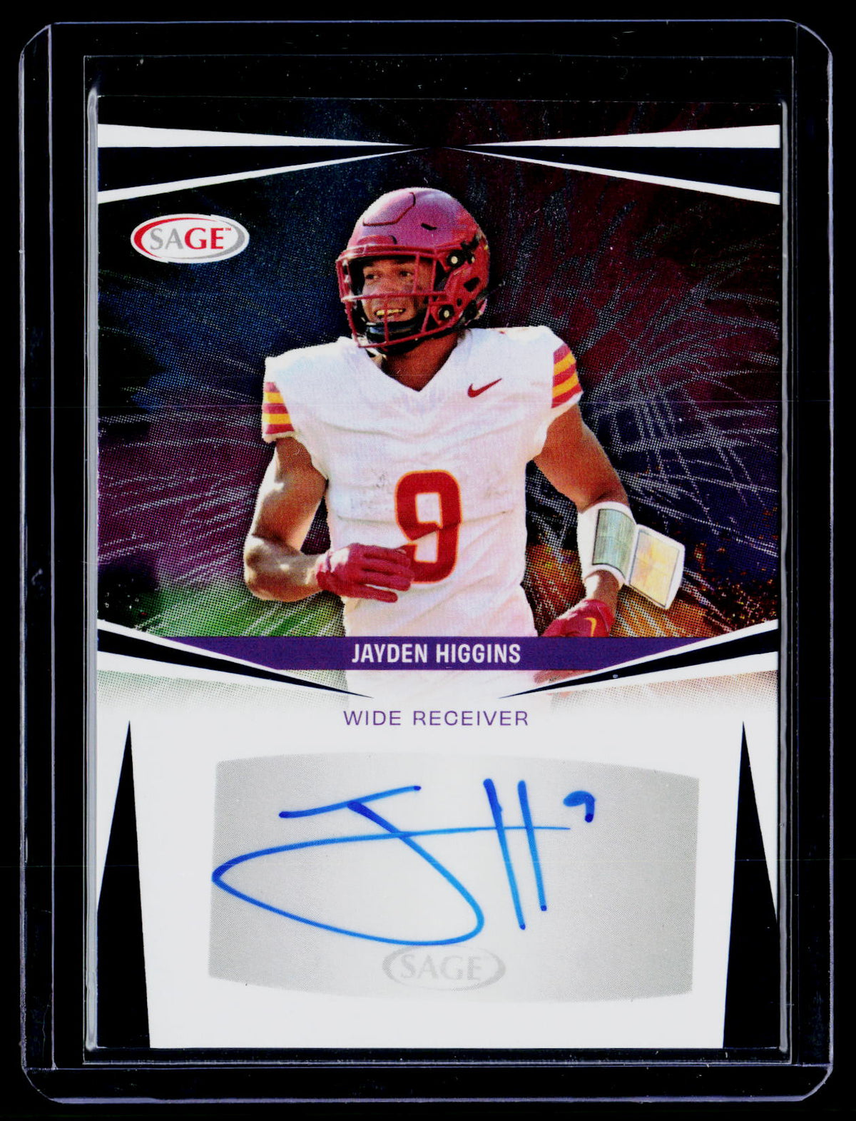 2025 SAGE Autograph Jayden Higgins Autograph #A-JH5 - front