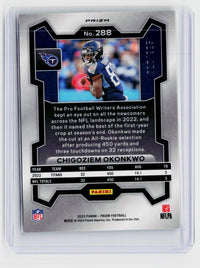 2023 Panini Prizm Football Chigoziem Okonkwo #288 Purple Tennessee Titans - back