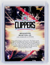 2021-22 Panini Court Kings Brandon Boston Jr. Rookie #95 Los Angeles Clippers - back