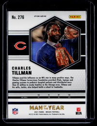 2021 Panini Mosaic Football Man of the Year Charles Tillman #276 Chicago Bears - back