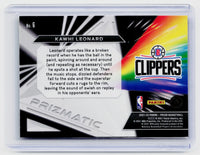 2021-22 Panini Prizm Basketball Kawhi Leonard #6 Los Angeles Clippers - back