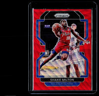 2021-22 Panini Prizm Shake Milton #58 Red White and Blue Prizm - front