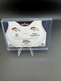 2024 Panini Totally Certified Bo Nix Troy Franklin Rookie Dual Swatches RDS-DEN Broncos - back