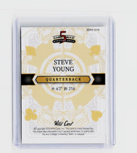 2024 Wild Card 5 Card Draw Stacked Deck Steve Young 1/1 - back