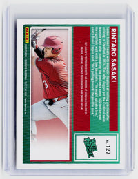 2025 Panini Donruss Baseball Rated Prospect Liberty #127 Rintaro Sasaki - back