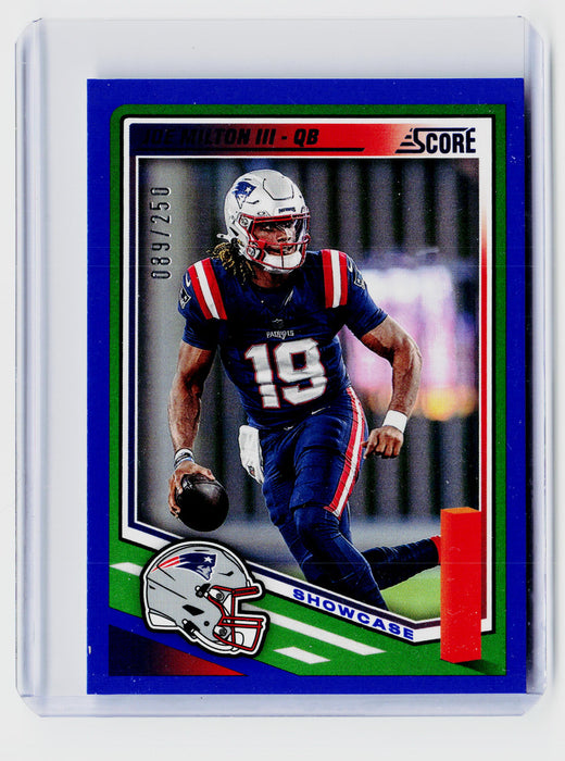 2025 Panini Score Football Showcase Joe Milton III #28 /250 - front