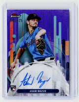 2025 Topps Finest Baseball Adam Mazur Finest Autographs Purple Refractor RC Auto /125 - front