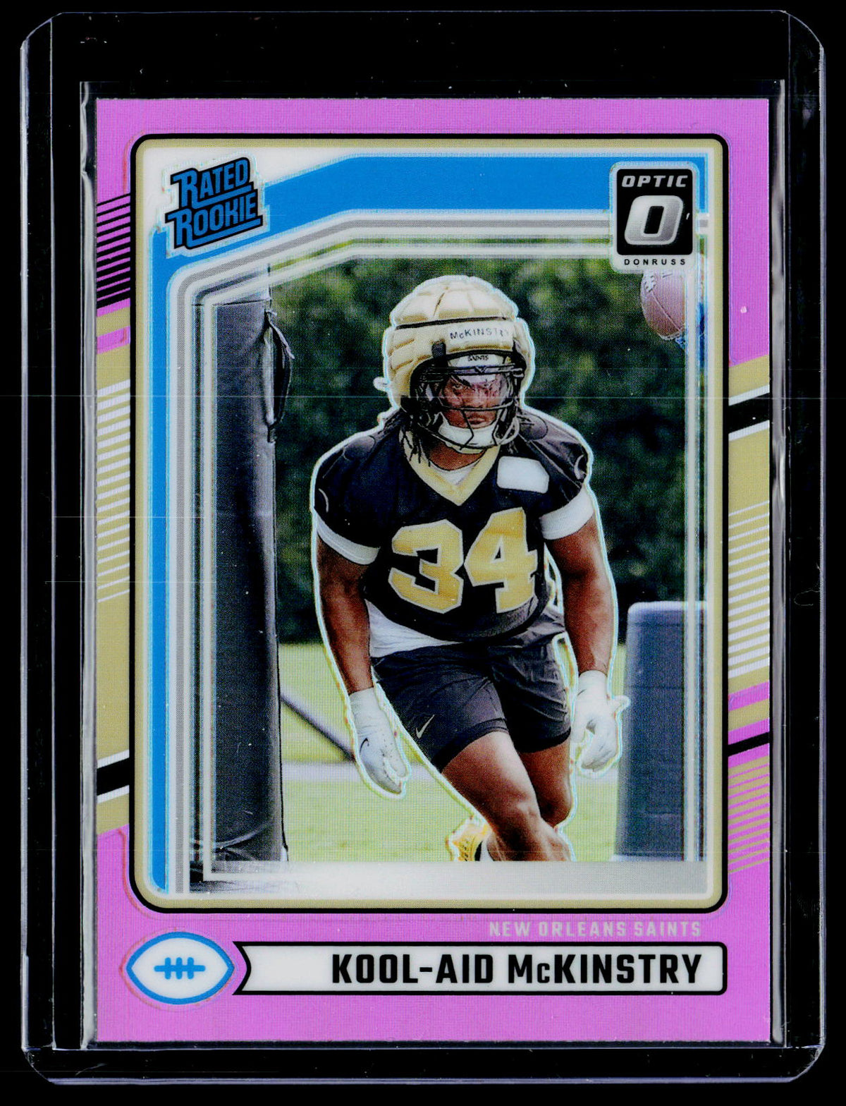 2024 Panini Donruss Football Optic Rated Rookies Preview Pink Kool-Aid McKinstry #315 RC - front