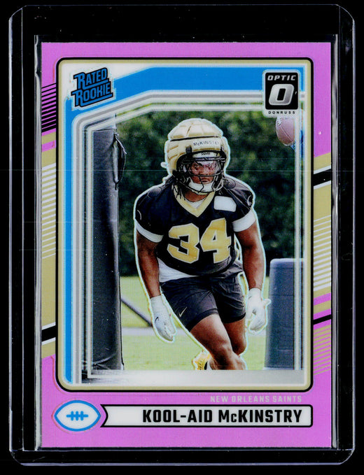 2024 Panini Donruss Football Optic Rated Rookies Preview Pink Kool-Aid McKinstry #315 RC - front